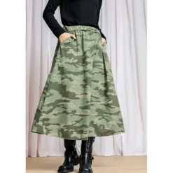 Black Colour BCABBIE SKIRT - Camouflage nederdel 40728 Camouflage fra Black Colour