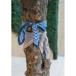Black Colour BCALORA mini Scarf - Tørklæde 3518 Dark Blue Stripe fra Black Colour
