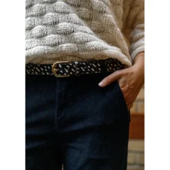 Black Colour BCBELLIS BELT - Sort prikket bælte 10279 Black Dotted fra Black Colour