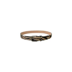 Black Colour BCBELLIS BELT - Brunt zebra bælte 10279 Brown Zebra fra Black Colour