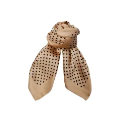 Black Colour BCBIANCA MINI SCARVES - Beige prikket tørklæde 3622 Frappe Dot fra Black Colour