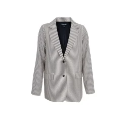 Black Colour BCBRIELLE BLAZER - Stribet blazer jakke med similisten 40817 Nature fra Black Colour