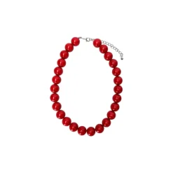 Black Colour BCCELINA NECKLACE - Rød perlekæde 4427 Red fra Black Colour