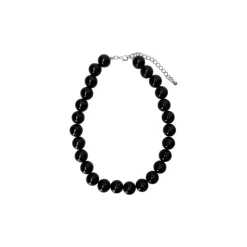 Black Colour BCCELINA NECKLACE - Sort perlekæde 4427 Black fra Black Colour