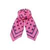 Black Colour BCCLAUDIA LOVE MINI SCARVES - Pink tørklæde med hjerter 3618 Pink Navy fra Black Colour