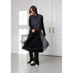 Black Colour BCDAIMI MESH SKIRT - Sort mesh nederdel 40839 Black fra Black Colour