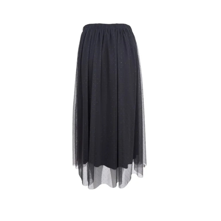 Black Colour BCDAIMI MESH SKIRT - Sort mesh nederdel 40839 Black fra Black Colour
