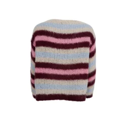 Black Colour BCEFFIE STRIPED JUMPER - Vinrød stribet strik 1203 Bluish Plum fra Black Colour