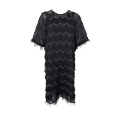 Black Colour BCGATSBY DRESS - Sort kjole med frynser 40708 Black fra Black Colour