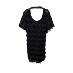 Black Colour BCGATSBY DRESS - Sort kjole med frynser 40708 Black fra Black Colour