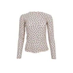 Black Colour BCISOLE LOVE MESH BLOUSE - Nude mesh 40825 Nude Heart fra Black Colour