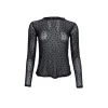 Black Colour BCISOLE LOVE MESH BLOUSE - Sort mesh 40825 Black Heart fra Black Colour