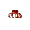 Black Colour BCKECIA HAIR CLAW - Vinrød metal hårklemme 5915 Dk. Tortoise fra Black Colour
