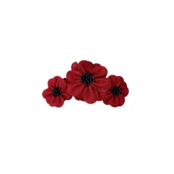 Black Colour BCLILIBET HAIR CLAW - Bordeaux hårklemme med blomster 5840 Wine fra Black Colour