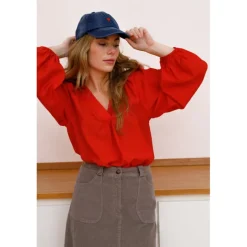 Black Colour BCLOUISA RAGLAN BLOUSE - Rød Bluse 40799 Red fra Black Colour