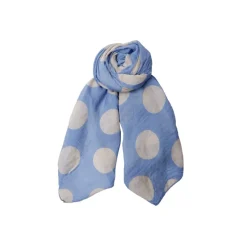 Black Colour BCMADELYN Scarf - Blåt tørklæde med bomber 208341 Blue fra Black Colour