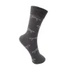 Black Colour BCMINDY DOW SOCK - Grå strømpe med sløjfe 4307 Dk. Grey fra Black Colour