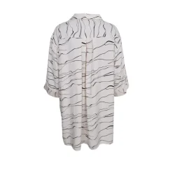 Black Colour BCPENNIE TUNIC - Off-white tunika med sort mønster 40806 Off-White fra Black Colour
