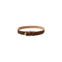 Black Colour BCSMILLA SUEDE BELT - Camel leopard bælte 10255 Camel fra Black Colour