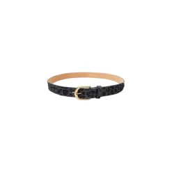 Black Colour BCSMILLA SUEDE BELT - Gråt leopard bælte 10255 Grey fra Black Colour
