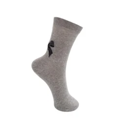 Black Colour BCTAIA BOW SOCK -  Grå strømpe med sort sløjfe 4305 Lt Grey fra Black Colour
