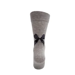 Black Colour BCTAIA BOW SOCK -  Grå strømpe med sort sløjfe 4305 Lt Grey fra Black Colour