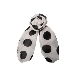 Black Colour BCVERA DOT SCARF - Off-white tørklæde med bomber 208371 Off-White fra Black Colour