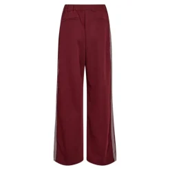 Co' Couture Amina CC Crease Pant - Bordeaux buks med hvide striber 31460 Burgundy fra Co'couture