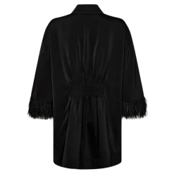 Co'couture AdnaCC Feaher Shirt - Sort skjorte med fjer 35686 Black fra Co'couture