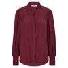 Co'Couture AilaCC Petra Shirt - Vinrød skjorte 35810 Burgundy fra Co'couture