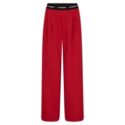 Co'Couture AminaCC Logo Pant - Rød buks med logo elastik 31143 Flame fra Co'couture