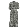 Co'Couture AtziCC Floor Dress - Sort printet lang kjole 36423 Black fra Co'couture