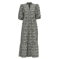 Co'Couture AtziCC Floor Dress - Sort printet lang kjole 36423 Black fra Co'couture