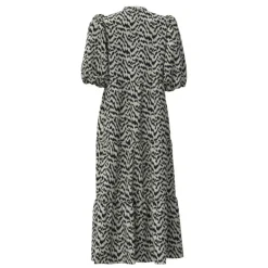Co'Couture AtziCC Floor Dress - Sort printet lang kjole 36423 Black fra Co'couture