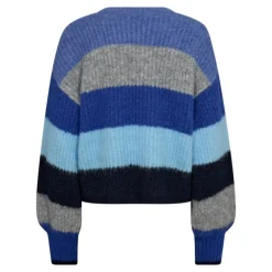 Co'Couture CoralieCC Multi Knit- Strik med blå striber 32175 New Blue fra Co'couture