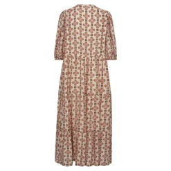 Co'couture EgyptCC Floor Dress - Orange printet kjole 36306 Off White fra Co'couture