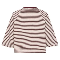 Co'Couture ErinCC Stripe Tee - T-shirt med bordeaux striber 33130 WhiteBurgundy fra Co'couture