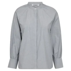 Co'couture GemCC Stripe Shirt - Skjorte med simili 35693 Light Grey fra Co'couture
