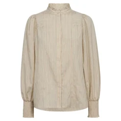 Co'couture MaliaCC Stripe Petra Shirt - Stribet skjorte 35674 Bone fra Co'couture