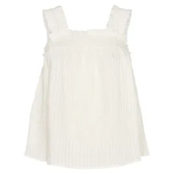 Co'couture SelmaCC Smock Strop Top - Off White top 35184 White fra Co'couture