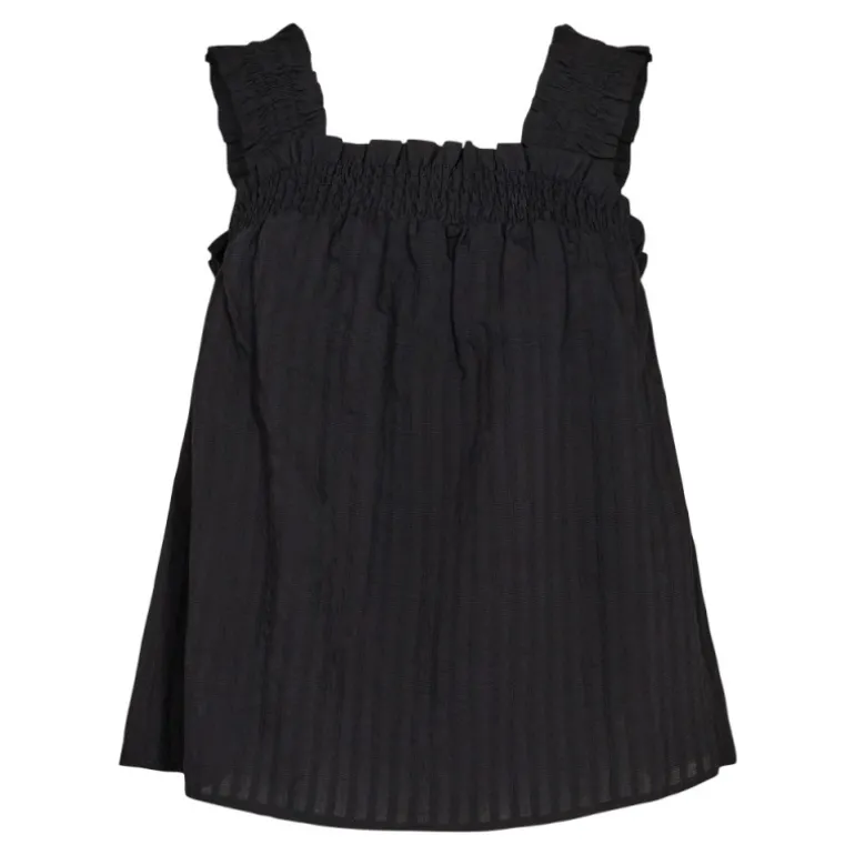 Co'couture SelmaCC Smock Strop Top - Sort top 35184 Black fra Co'couture