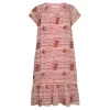 Co'Couture Sunrise Crop TieCC Line Dress - Koral printet kjole 36367 Bublegum fra Co'couture