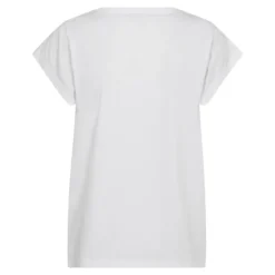 Co'Couture The KissCC Tee - T-shirt med rødt KISS 33100 White Flame fra Co'couture