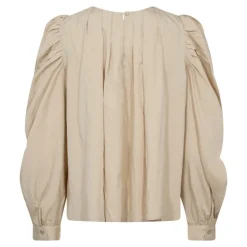 Co'Couture VivaCC Pleat Blouse - Cremefarvet bluse 35739 Powder fra Co'couture
