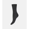 Decoy Ankle Sock Doubleface -  Grå uld ankelstrømpe 21219 Dark Grey Melange fra Decoy