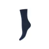Decoy Ankle Sock Fine Knit - Blå Bambus ankelstrømpe 20345 fra Decoy