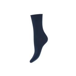 Decoy Ankle Sock Fine Knit - Blå Bambus ankelstrømpe 20345 fra Decoy