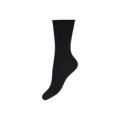 Decoy Ankle Sock Fine Knit - Sort Bambus ankelstrømpe 20345 fra Decoy