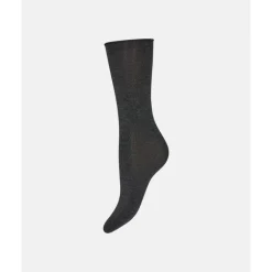 Decoy Ankle Sock Fine Knit - Koksgrå Bambus ankelstrømpe 20345 fra Decoy