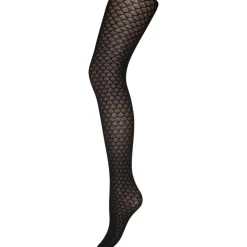 Decoy Tights Floral 70den - Strømpebuks med blomst 16032 Black fra Decoy